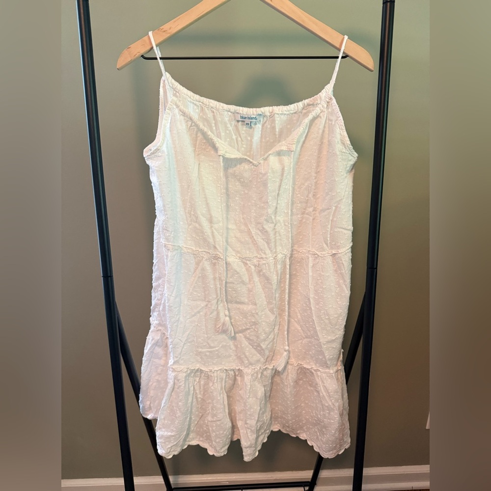 Blue Island White Swimsuit Cover Up | XS